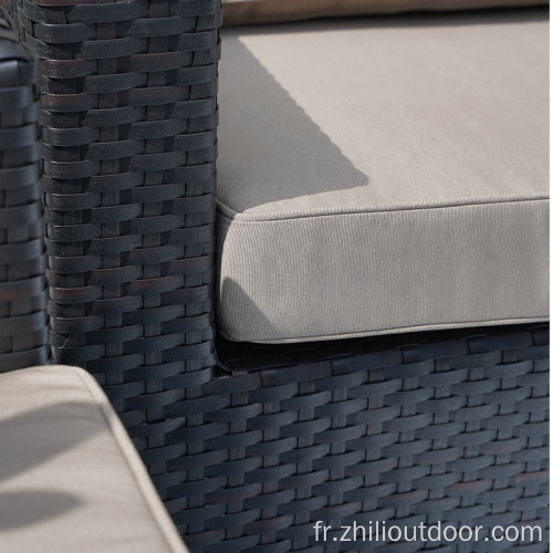 Toujours Mobilier d&#39;extérieur Courtyard Rattan Jardin Sofa